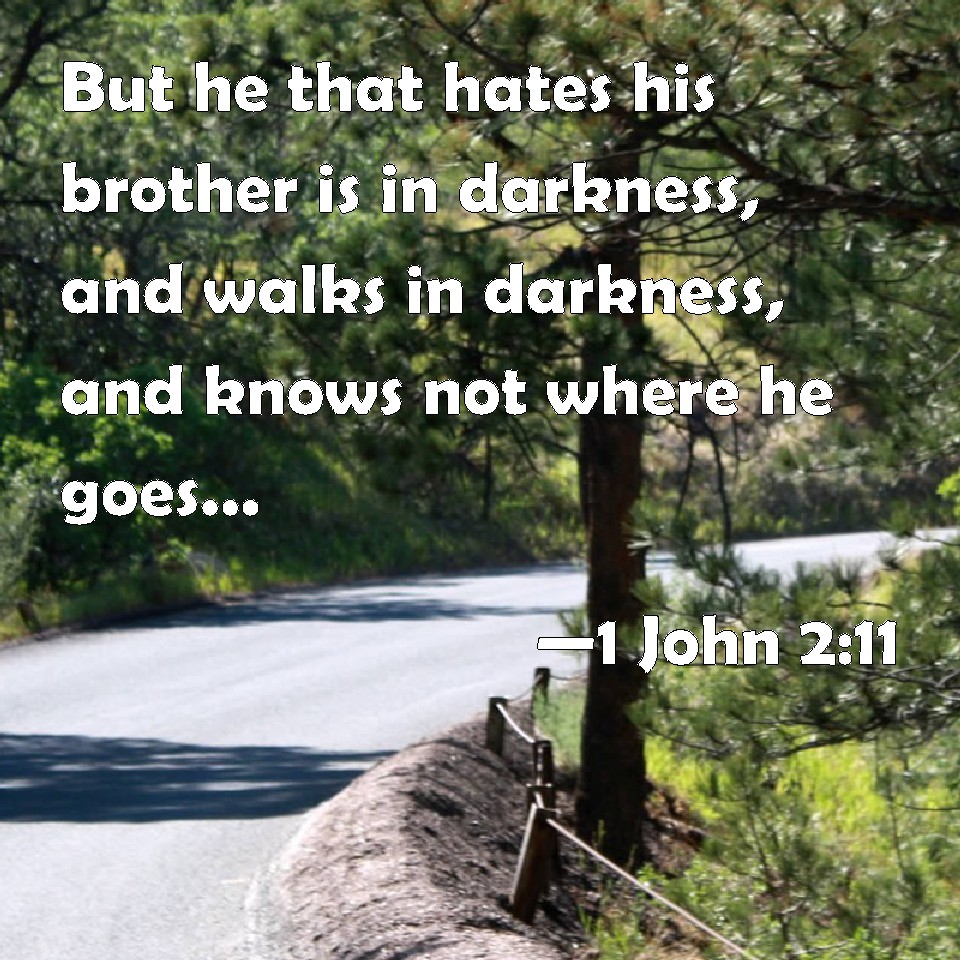 1 John 2 11 But He That Hates His Brother Is In Darkness And Walks In