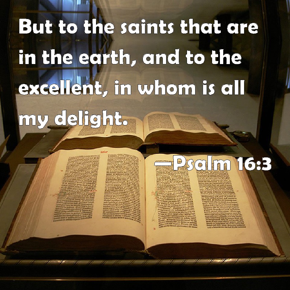 Psalm 16:3 But to the saints that are in the earth, and to the ...