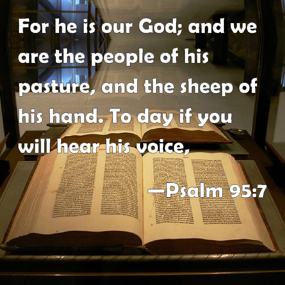 Psalm 95 7 For He Is Our God And We Are The People Of His Pasture And 