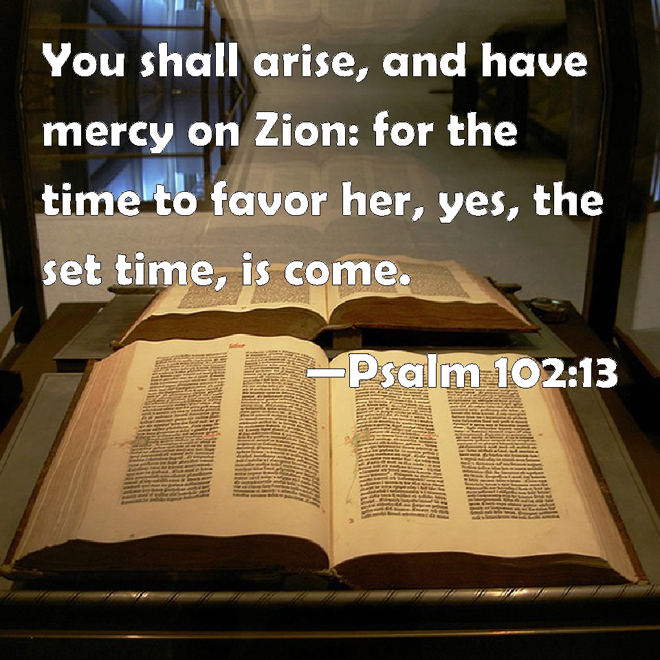 Psalm 102 13 You Shall Arise And Have Mercy On Zion For The Time To 