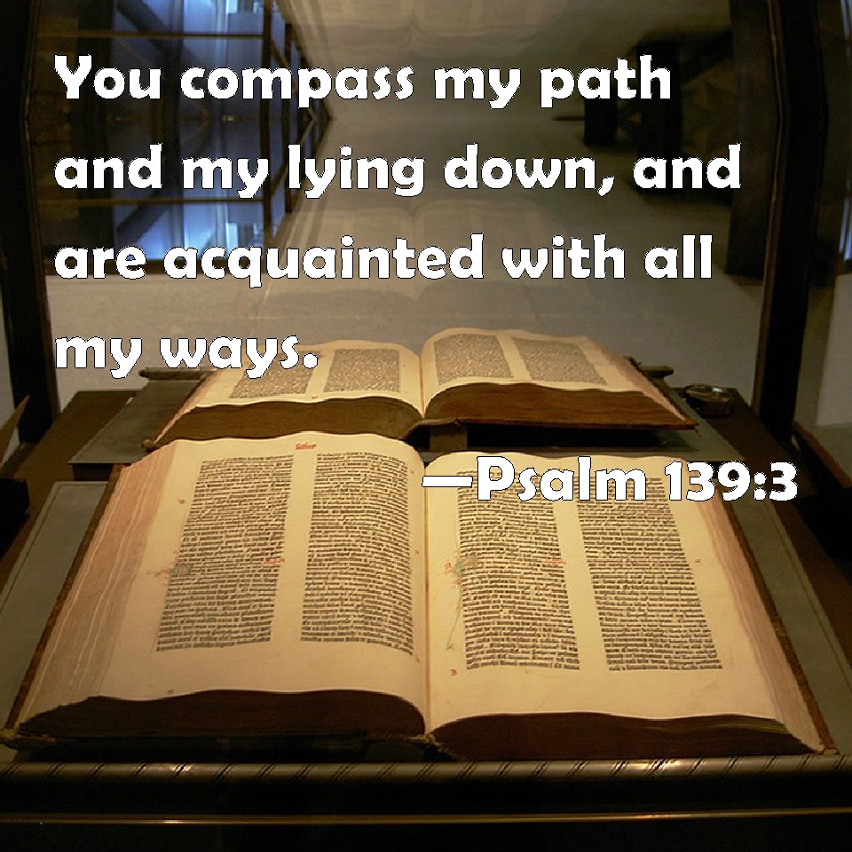 Psalm 139 3 You Compass My Path And My Lying Down And Are Acquainted