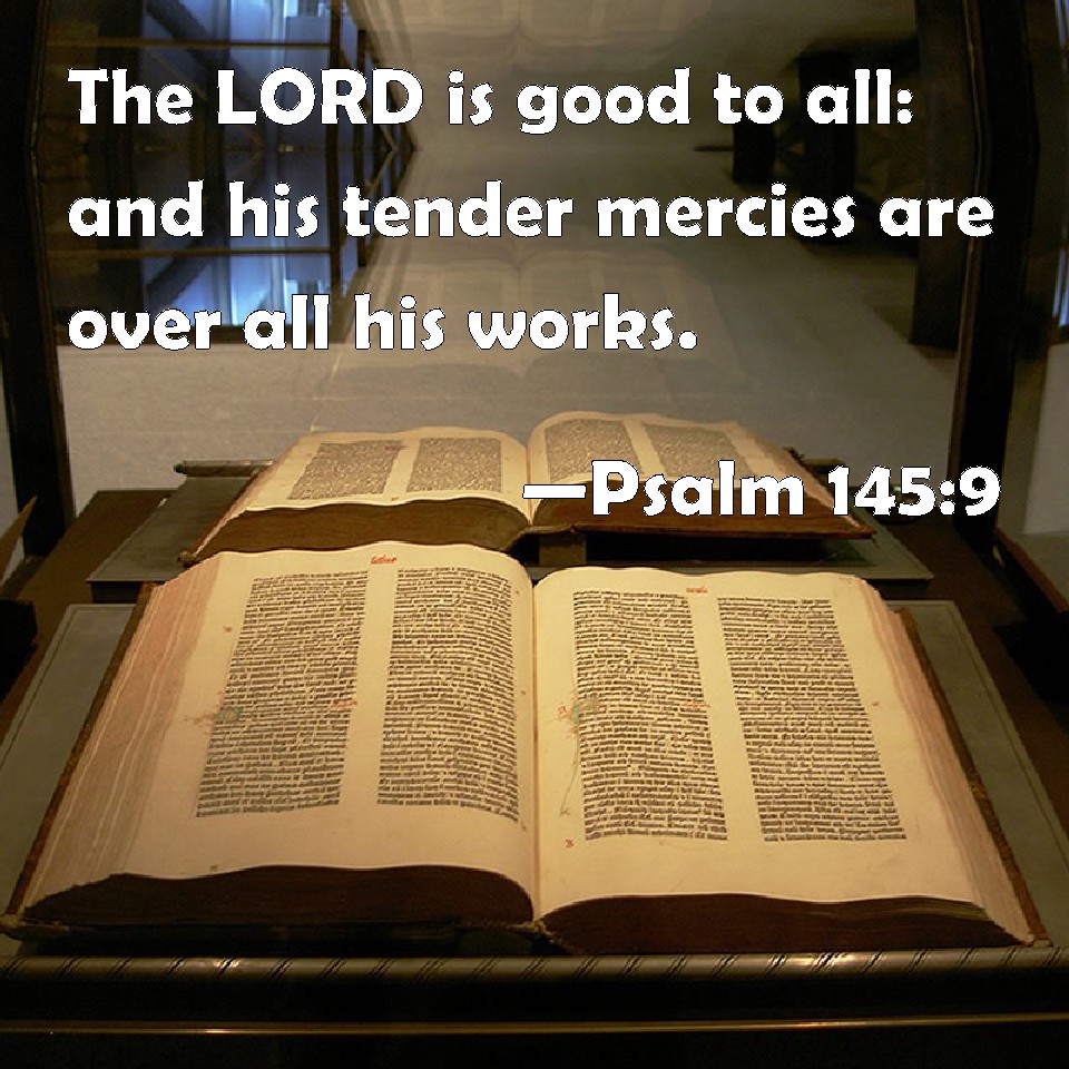 Psalm 145 9 The LORD Is Good To All And His Tender Mercies Are Over 