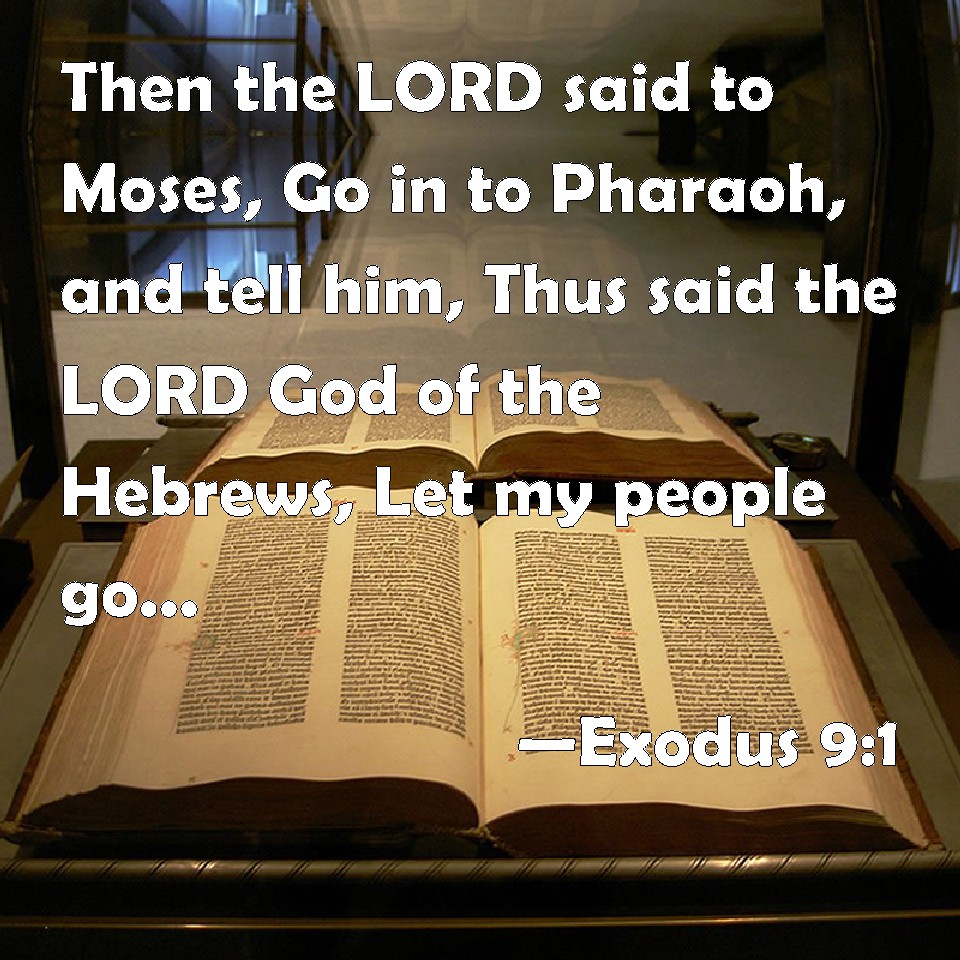 Exodus 9 1 Then The Lord Said To Moses Go In To Pharaoh And Tell Him Thus Said The Lord God