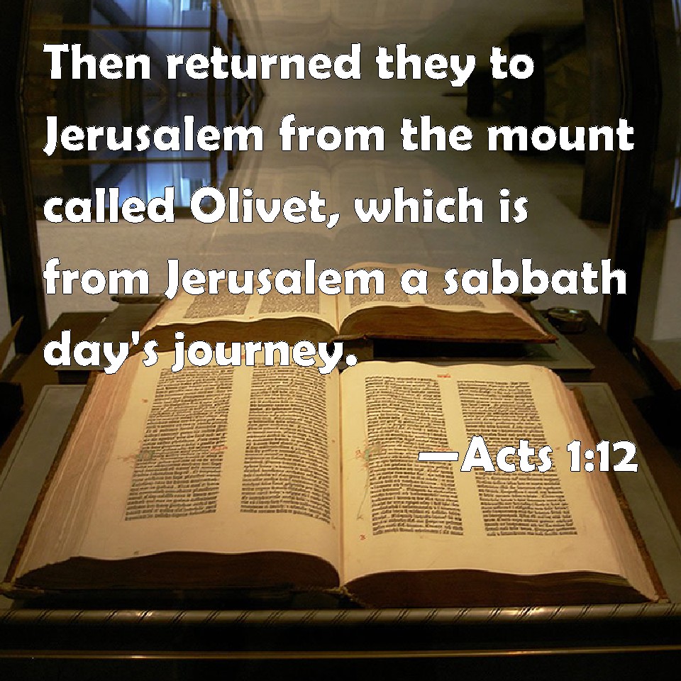 what was a sabbath day's journey in acts 1 12