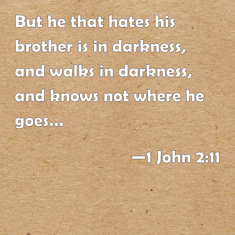 1 John 2 11 But He That Hates His Brother Is In Darkness And Walks In