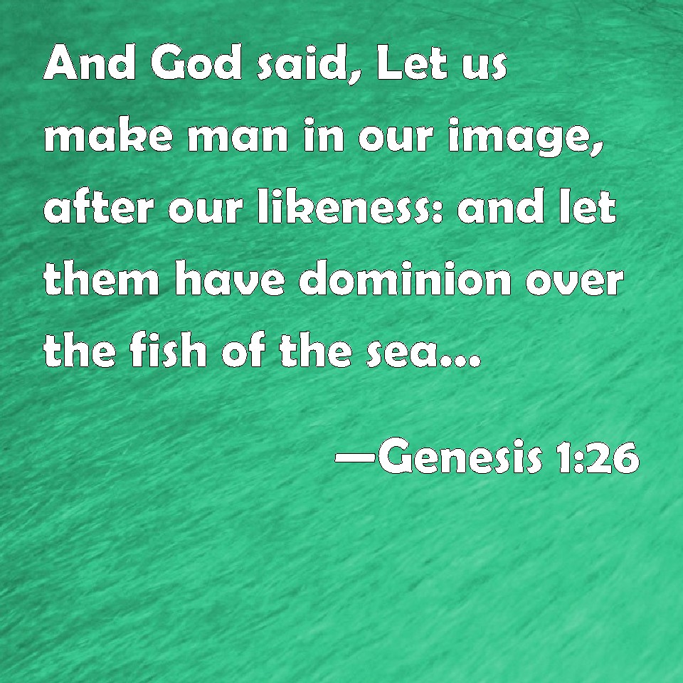 Genesis 1 26 And God Said Let Us Make Man In Our Image After Our