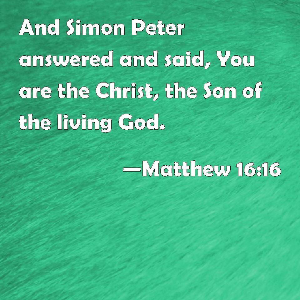 Matthew 16:16 And Simon Peter Answered And Said, You Are The Christ ...